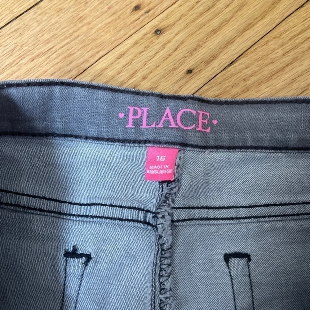 The Children’s Place Gray Bermuda Jean Shorts Girls Size 16